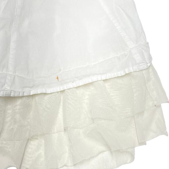 Uniform John Paul Richard Ivory Fit and Flare Tulle Hem Skirt - Picture 3 of 6